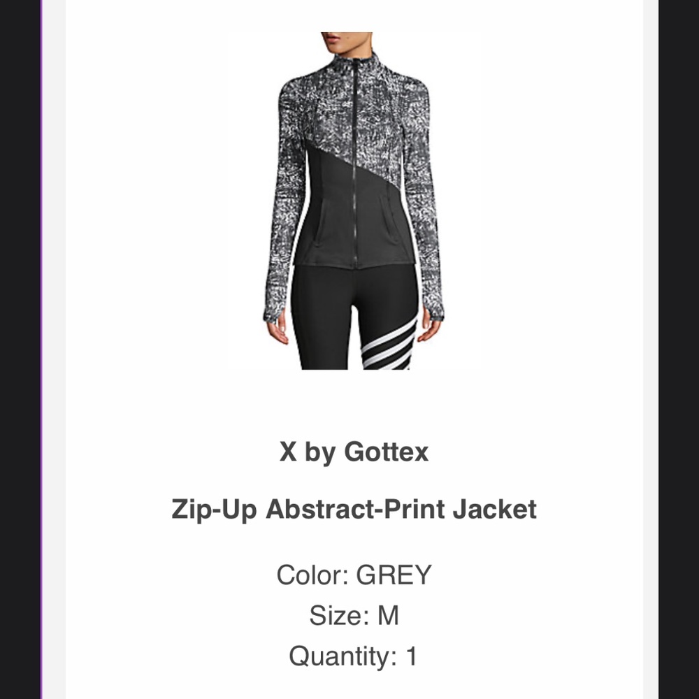 X by Gottex
Zip-Up Abstract-Print Jacket